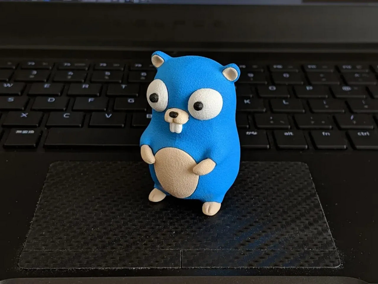 A cute 3d printed version of the Go mascot